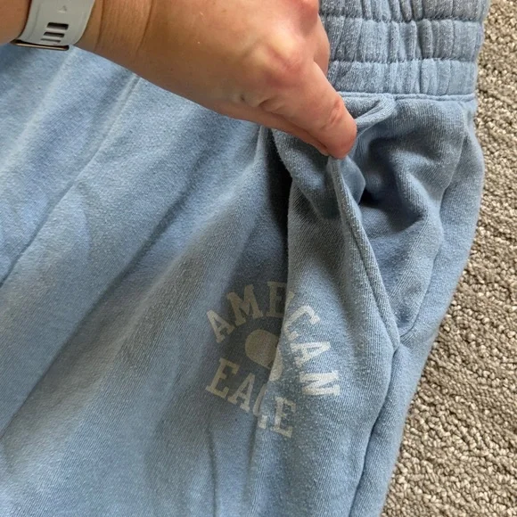 AEO Light Blue Boyfriend Joggers - Picture 3 of 7